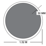 Prairie Sumo ring, which is 1.52m with a 50mm white outline.